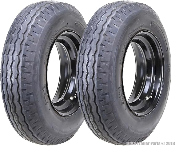 Zeemax 2 Highway Trailer Tire Wheel Assembly 8-14.5 14PR LR G w/6x14.5 Rim