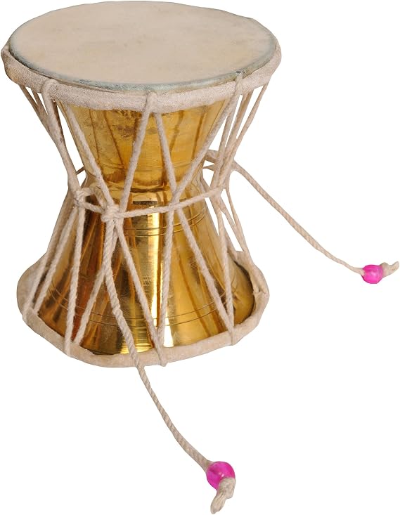 Exotic India Shiva's Damaru (Pellet Drum) - Brass