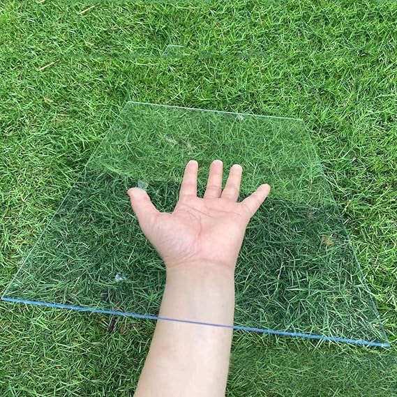 Polycarbonate Roofing Sheet Polycarbonate Solid Clear Sheet,Transparent Acrylic Plastic Sheet for Replacement Shed and Greenhouse Windows,Roofing Sheets,UV Protected,for DIY,Craft,Glass Replacement