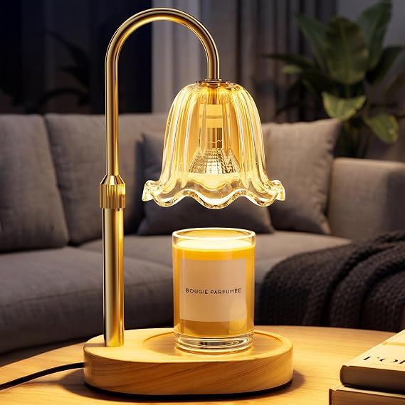 Candle Warmer Lamp - Dimmable & Timer with 2 Bulbs for Jar Candles [Energy Class E]