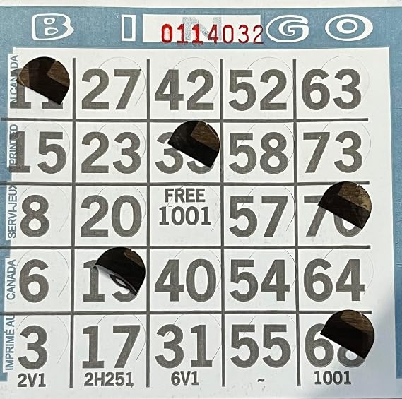 The Ticket Gurus Blue Pushout Bingo Cards-1 Card per sheet-500ct