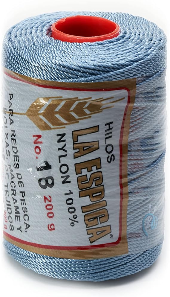 Espiga No.18-100% Nylon Omega String Cord for Knitting and Crochet - 49 Steel Blue