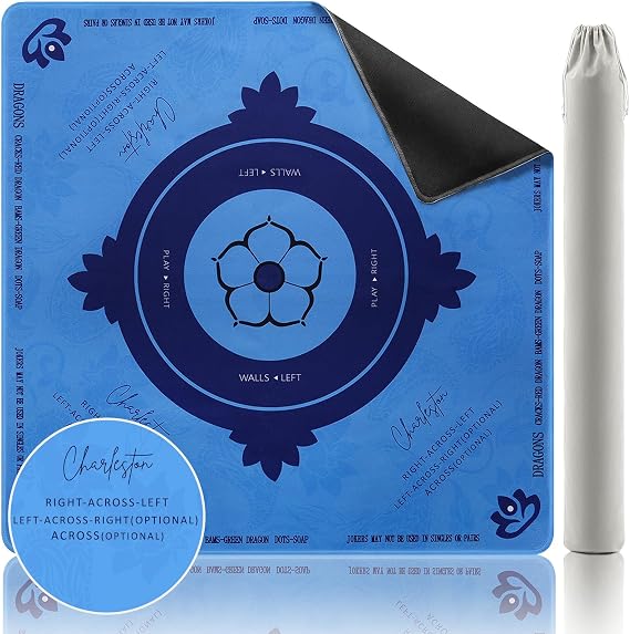 Mahjong Mat for Table, American Mahjong Mat with Rules, 32x32 Inch