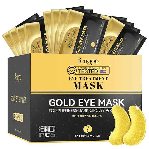 80 PCS 24K Gold Collagen Under Eye Patches & Smile Line Patches