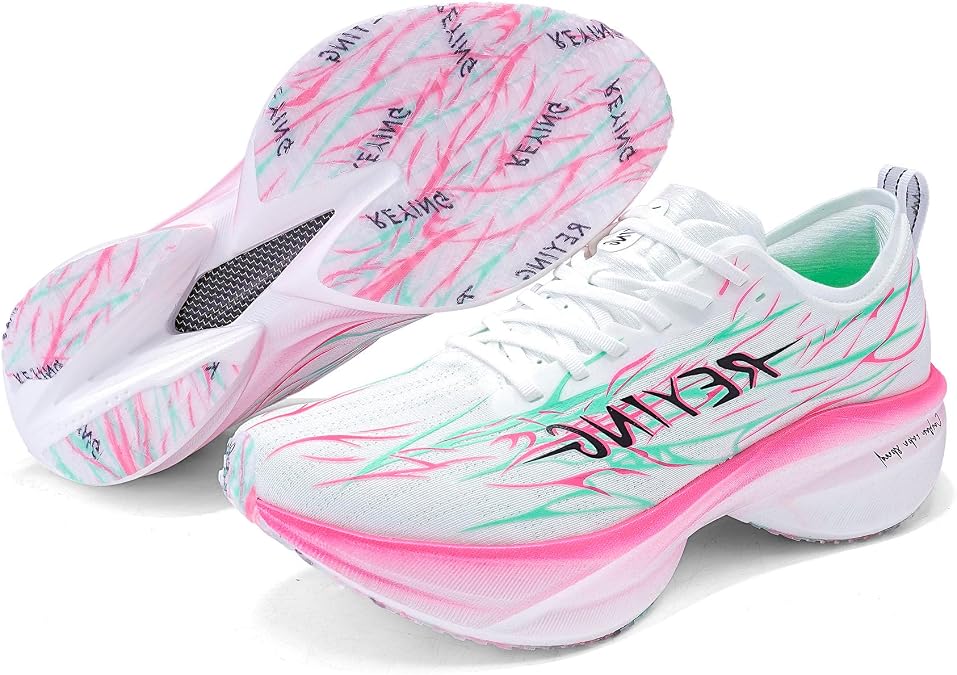Carbon Plate Running Shoes, Lightweight Cushioned Trainers Men