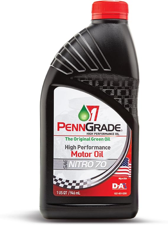 PENN GRADE 1, 71176, Monograde High Performance Oil Nitro 70, 1 Quart (12 Pack)
