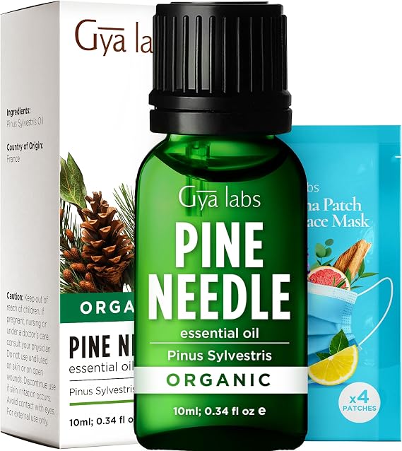 Pure Organic Pine Needle Essential Oil 0.34 Fl Oz - for Skin and Hair