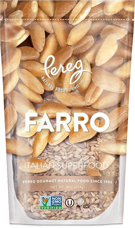 Pereg Farro 16oz | Nutritious Grain, Rich In Proteins & Fibers, Easy To Cook Rice Alternative, Resealable Packaging