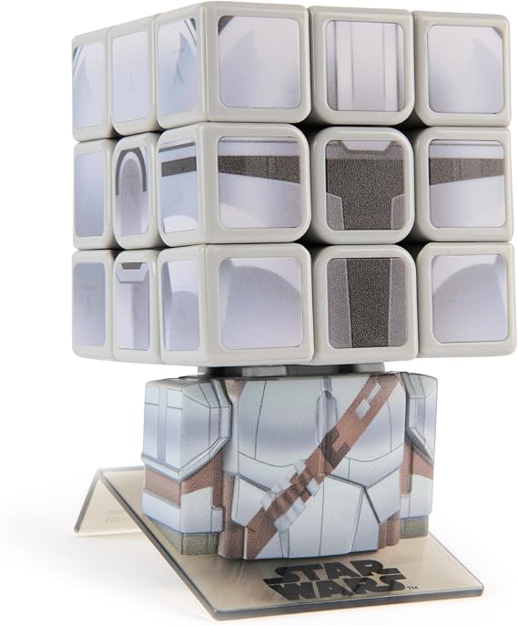 Rubik's Cube Star Wars Mandalorian Cuber Brain Teaser Collectible Figure