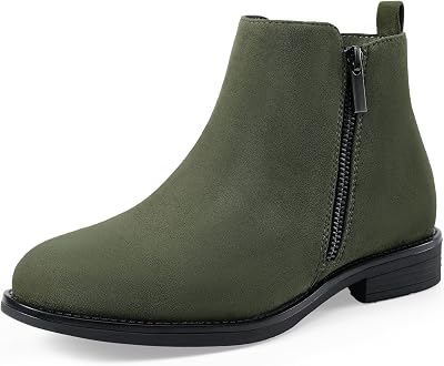 Harvest Land Womens Ankle Boots Short Flat Low Heel Dress Chelsea Casual Classic Booties