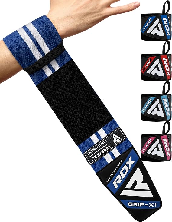 RDX Weight Lifting Wrist Support Wraps, 36 24 18 Professional Grade Elasticated Cotton Straps, Gym Fitness Workout Strength Training Bodybuilding Powerlifting Deadlifting Calisthenics, Men Women