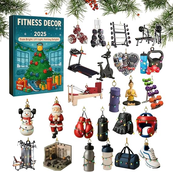 Fitness Gear Ornaments Advent 2025 24 Days Fitness Decorations