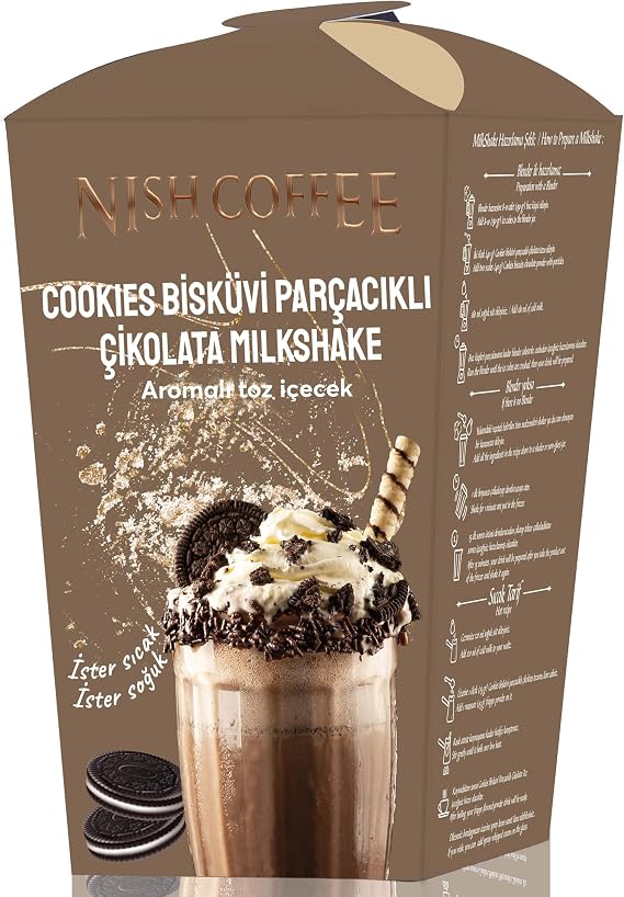 Nish Cookies Bisküvi Parçacıklı Çikolata Aromalı Toz İçecek 250 Gr