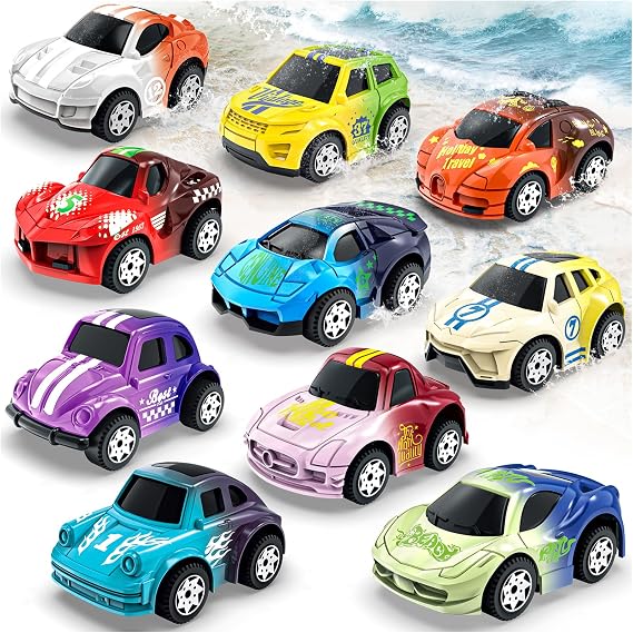 Color Changing Cars Bath Toys for Water Table Kids Ages 1-3 4-8 Goodie Bags Fillers for Kids Pool Water Toys Boys Birthday Car Gifts Sensory Die-Cast Toys Mini Sensory Toys Theme Party Giveaways