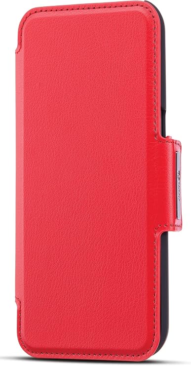 Doro - Wallet Case 8100 Smartphone - Card Slots - Secure Closure - Easy Charging - Red