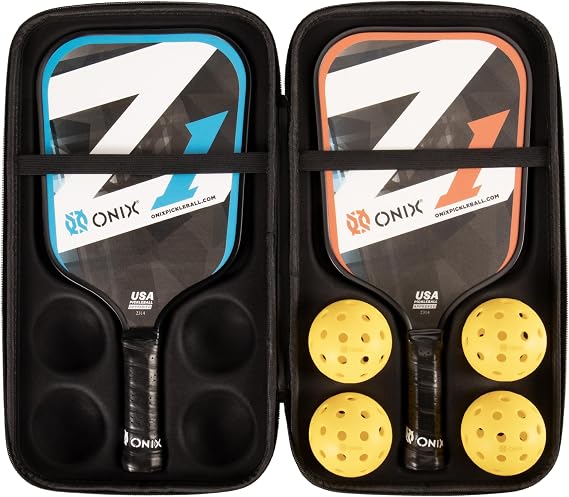 Onix Z1 Pickleball Starter Kit - Includes Two Z1 Composite Pickleball Paddles with Four Onix Fuse Balls in an Easy to Carry Case