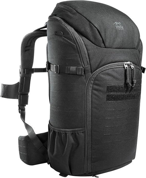 Tasmanian Tiger Modular Camera Pack 30 L Backpack with Adjustable Dividers Tripod Storage Rain Cover MOLLE Panels, Black