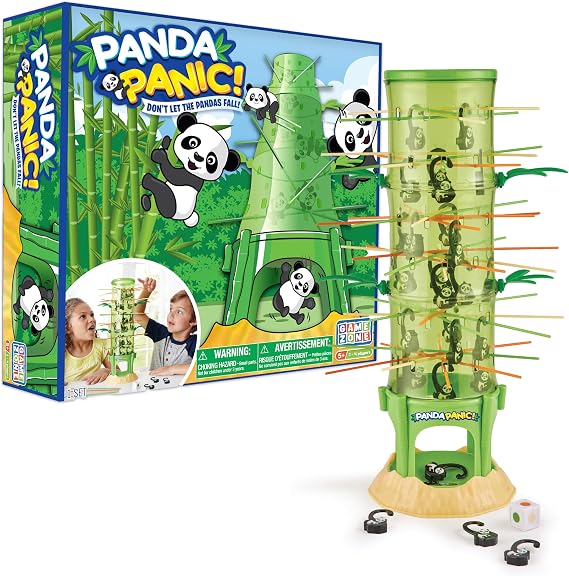 Game Zone Panda Panic - Test Your Skills in This Exciting Dexterity Challenge! - Hilarious Balancing Game for 2-4 Players Ages 5+