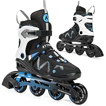 Attabo Bliss Men's Inline Skates 40-46 EU Comfort and Safety Semi-Hard Shell Aluminium Wheels 80 mm ABEC-7 PU Bearings Adjustable for Better Fit