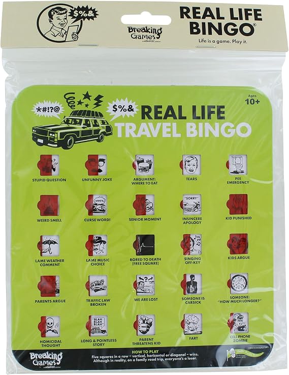 Breaking Games Real Life Travel Bingo Fun Family Game for Adventures