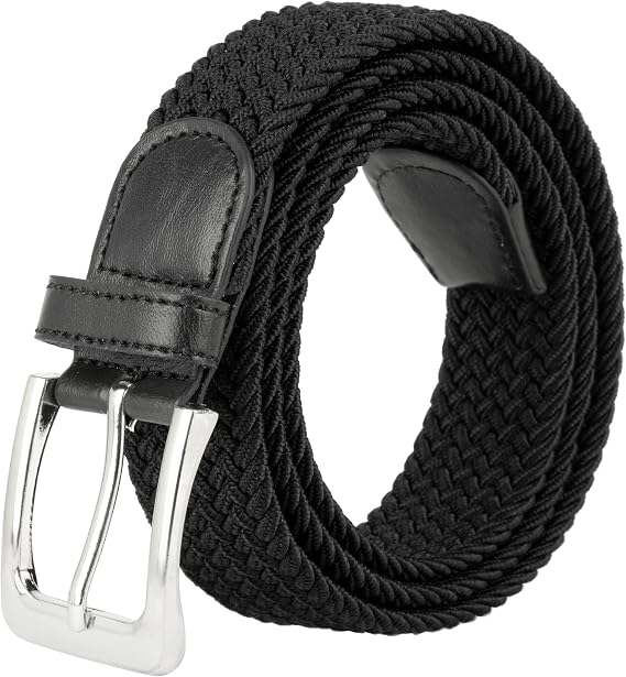 Gelante Canvas Elastic Fabric Woven Stretch Multicolored Braided Belts