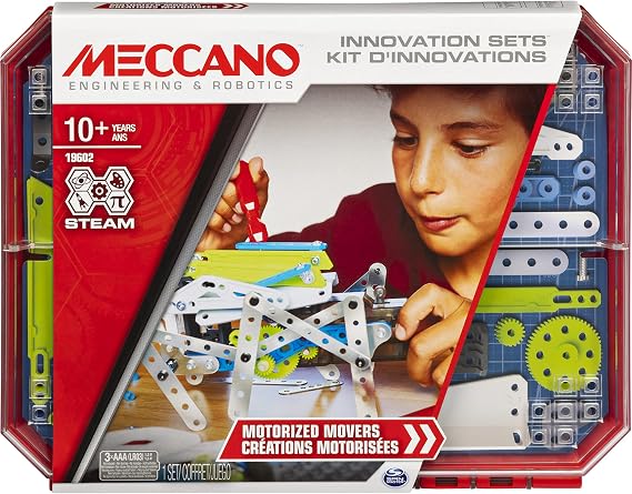 MECCANO, Motorized Movers S.T.E.A.M. Building Kit with Animatronics, for Ages 10 and Up