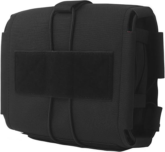 2-in-1 1FAK Lateral Pull Medical Compact T.rauma Bag Molle Rapid Deployment First Aid Bag Molle System (Black)
