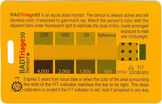 RADTriage FIT Personal Radiation Detector for Wallet or Pocket,Nuclear Radiation Detector,Electromagnetic Field Radiation Detector,Anti Radiation Dosimeter, Ready-to-Go Portable Radiation Detector