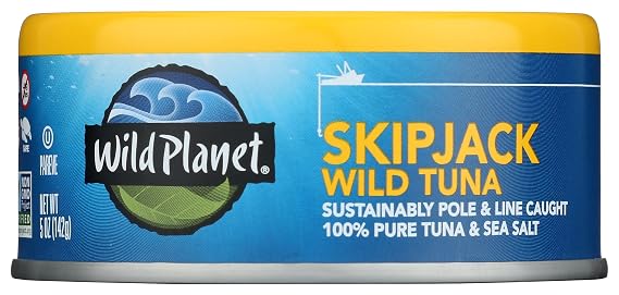 Wild Planet Wild Skipjack Light Tuna, 5-ounce Cans (Pack of 6)