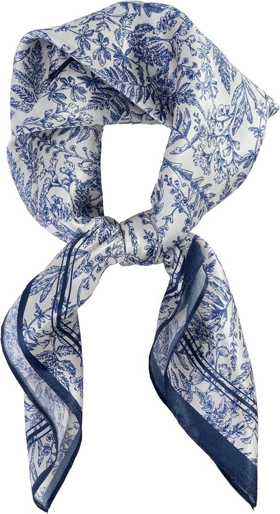 FEIBOON 100% Pure Mulberry Silk Scarfs 26"x26" Square Scarf bandana