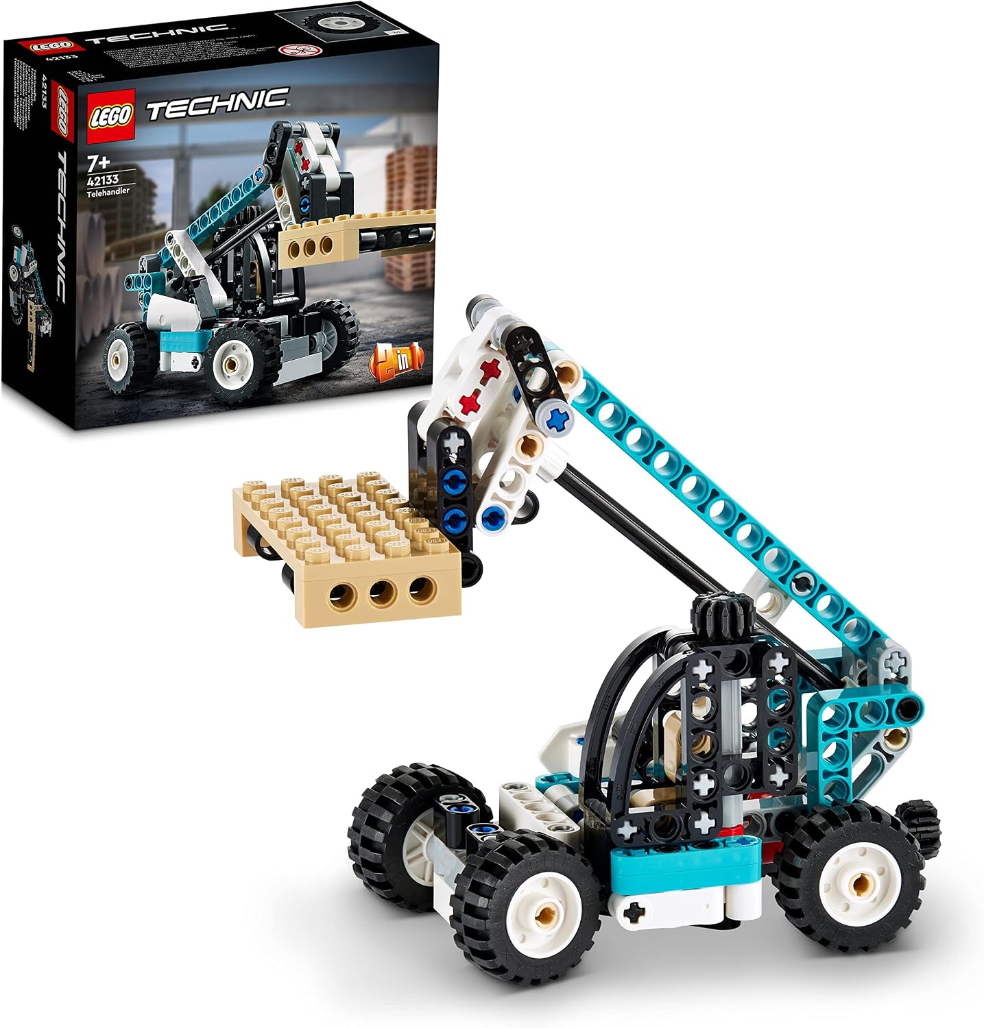 LEGO® Technic Telescopic Loader 42133 – 2’si 1-in-1 Creative Toy Model Making Set for Kids Who Love Vehicles 7 Years Old and Over 143 Pieces