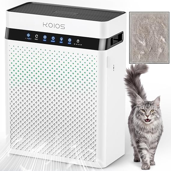 KOIOS H13 True HEPA Air Purifier for Home Pets Large Room 2400 Sq Ft