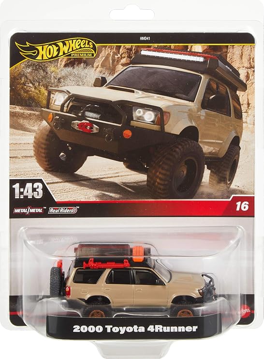 Hot Wheels Premium 1:43rd Scale Vehicle, Officially Licensed Replicas for Adult Collectors, Real Riders Tires, Metal/Metal Body & Chassis