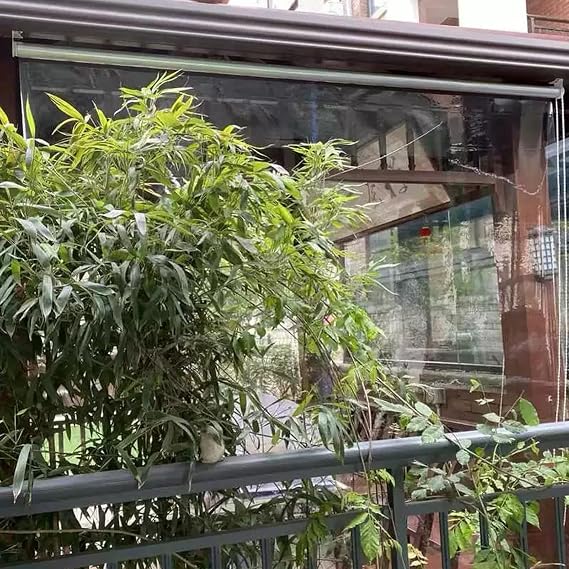 Clear Roller Blinds,Clear Roll Up Blinds,Transparent Roller Shades,Uv-Resistant Energy Saving Outdoor Vinyl Curtain,50-160cm Width Optional Window Blinds,for Exterior (W90xH130cm/W36 xH51)