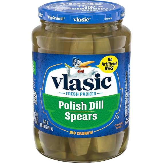 Vlasic Polish Dill Pickle Spears, Keto Friendly, 24 FL OZ