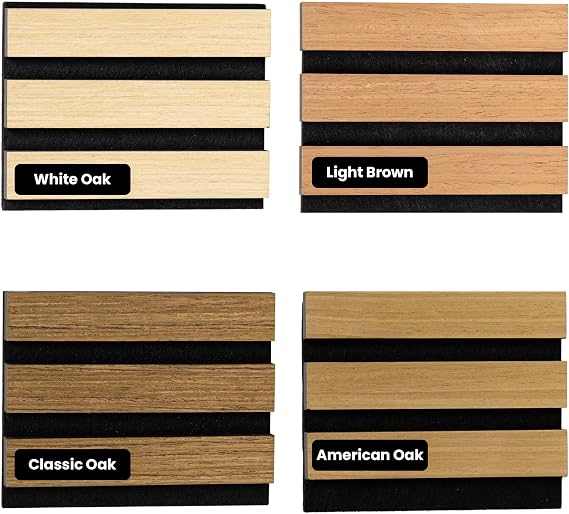 SMARTSTANDARD Sample Wood Slat Wall Panel, Light | Soundproof Wooden Wall Panels, Acoustic Wood Panels for Wall