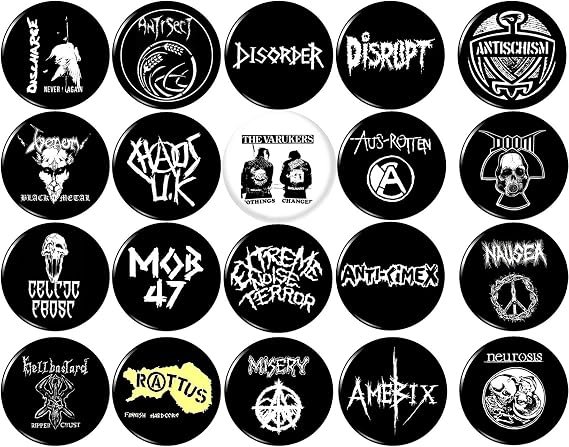 Crust Punk x 20 NEW 1" inch (25mm) button pin badge Discharge Amebix Anti Cimex Aus Rotten ENT Y