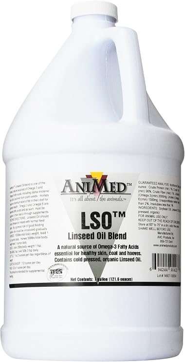 AniMed Lso Linseed Oil Blend for Horses, 1-Gallon