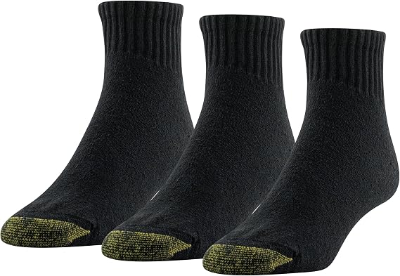 GOLDTOE Men's Ultra Tec Performance Quarter Socks, 3-pairs