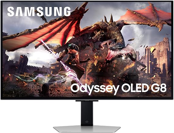 Samsung Odyssey Gaming OLED G8 LS32DG802SUXXU 32" Ultra HD Gaming Monitor - 4K UHD, 0.03ms, 240Hz, HDR10+, Height Adjust, Speakers, Full Smart Platform, 3840x2160