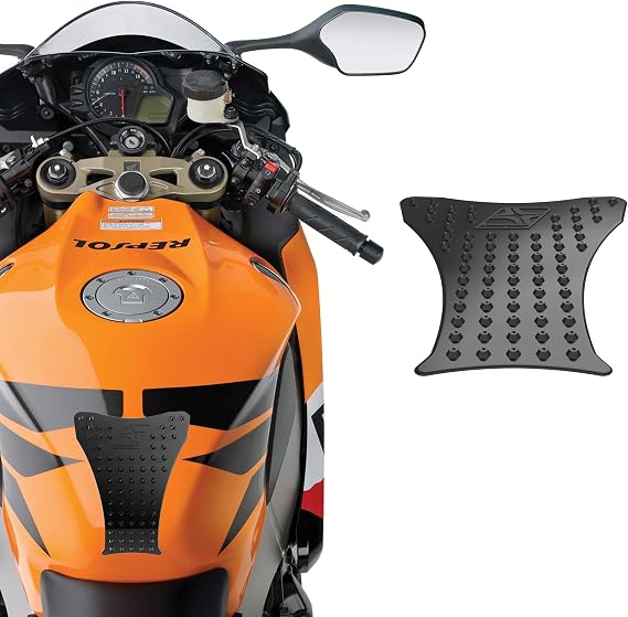 STOMPGRIP | Motorcycle Center Tank Pad Protector | Universal Fit | Old School | Volcano Black