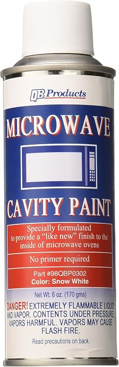 98QBP0302 Microwave Cavity Spray Paint, 6 oz, Snow White