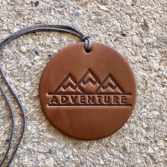 Air Flair | Leather Car Air Freshener | Adventure (Brown, 1) Leather Scent)