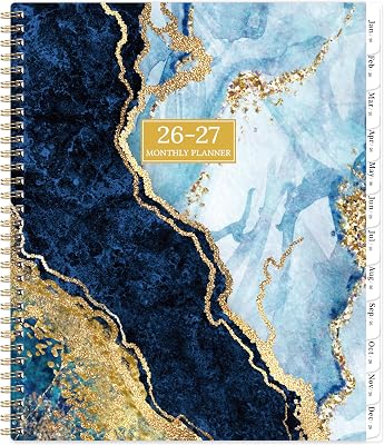 2026-2027 Monthly PlannerCalendar - Jan. 2026 - Dec. 2027, 2 Year Monthly Planner 2026-2027, 9 × 11 Calendar Planner 24 Months with Tabs, Twin-Wire Binding, Double-Side Pocket, Holiday ＆ Note Pages
