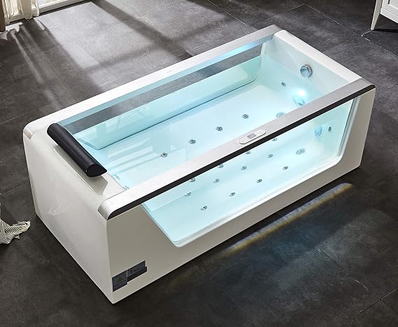 AM152ETL-6 Whirlpool Tub, 70.87"L x 32.37"W x 25.62"H, White