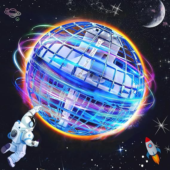OKPOW Cosmic Fly Ball Boomerang Hover - 2025 Galaxy Ball Flying Orb Cosmic Flyball Toy with Colorful Lights USB Rechargeable Hand Controlled - Cool Stocking Stuffers for Kids Ages 612 Boys & Girls