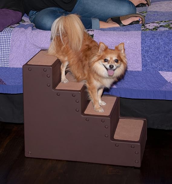 Pet Gear Pet Step IV Pet Stairs for Small Dogs and Cats up to 50 pounds, Lightweight, Easy Assembly (No Tools Required) - Available in 2 Models, 2 Colors