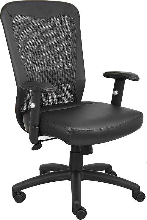 Boss Office Products B580 Boss Web Chair, Black/Black, High-Back