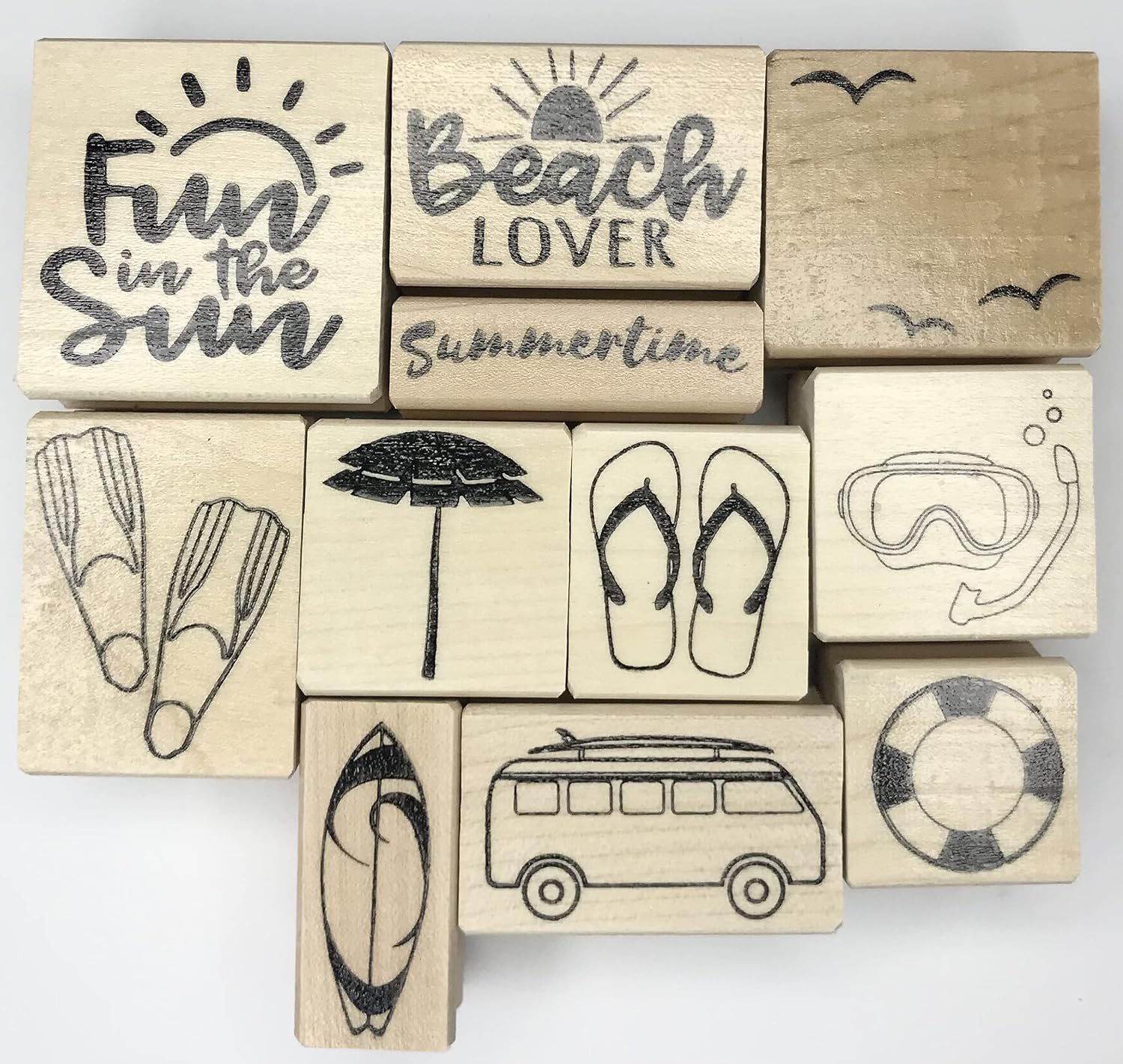 Beach Rubber Stamp Set