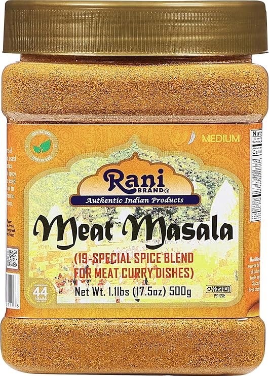Rani Meat Curry Masala 21-Spice Blend 17.5oz (1.1lbs) 500g PET Jar ~ All Natural | Vegan | No Colors | Gluten Friendly | NON-GMO | Kosher | Indian Origin